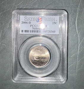 2006-D NEBRASKA STATE QUARTER PCGS MS68 SATIN FINISH! - Picture 1 of 6