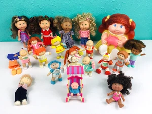 Vintage Lot Cabbage Patch Kinder Mini Figuren verschiedene Größen CPK und Zubehör - Bild 1 von 13