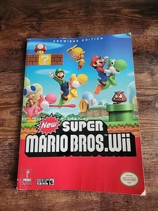 New Super Mario Bros Wii - Prima Official Premiere Edition Game Guide No Poster - Picture 1 of 6