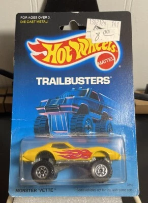 Hot Wheels Trailbusters Monster Vette With Cts Wheels Yellow With Faded Tampo  - Image 1 of 4