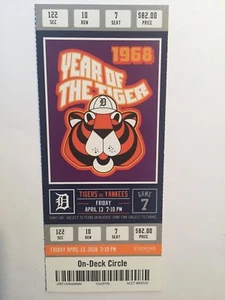 DETROIT TIGERS VS NEW YORK YANKEES APRIL 13, 2018 TICKET STUB - Picture 1 of 1
