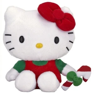 NEW 6" Plush Christmas Holiday Hello Kitty Candy Cane Plush - Picture 1 of 1