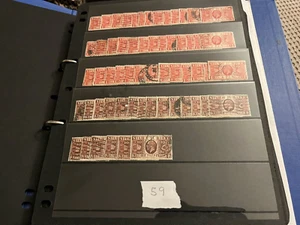 1935 Georg 5. Silber Jubiläum 1d rot und 1,5d braun 59 Werte gut gebraucht - Bild 1 von 1