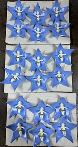 Vintage Plastic Set Of 18 1980 Baby Jesus Star Nativity Christmas Ornament Italy - Picture 1 of 1