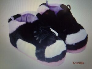 Fuzzy Sneaker Slippers Women's Size 7/8--Black/Pink/Purple/White--Brand New