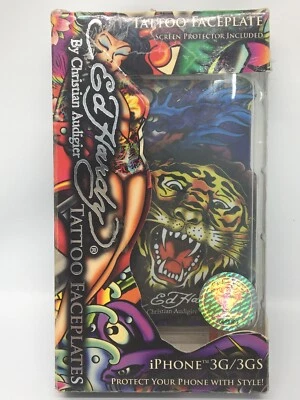 Ed Hardy Tiger Tattoo Faceplate With Screen Protector iPhone 3G & 3GS Lot of 2 - Image 1 of 4