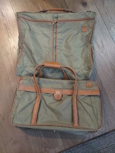 2 Piece: Hartmann Garment Bag & Overnighter Nylon and Vinyl No Shoulder Straps - Picture 1 of 20