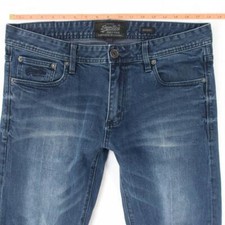 Mens SuperDry SKINNY Stretch Slim Skinny Blue Jeans W35 L34