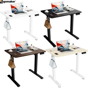 Ergomaker 80CM Electric Standing Desk Height Adjustable White/Black/Oak/Walnut - Picture 1 of 35