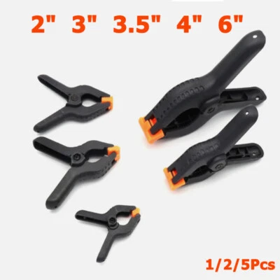 2" 3" 3.5" 4" 6" Heavy Duty Spring Clamps Grips Plastic Vice Quick Grip Clips - Image 1 of 4
