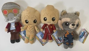 FUNKO HERO PLUSHIES GUARDIANS OF THE GALAXY 2 STAR LORD ROCKET GROOT X4 - Picture 1 of 6