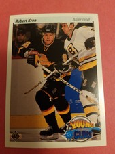 1990-91 Robert Kron Young Guns Upper Deck NHL Hockey Card # 528