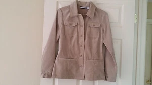 Chaqueta Croft & Barrow Mujer Beige Elastizada Pana 6 Botones 4 Bolsillos Talla S - Imagen 1 de 11