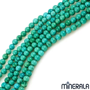 [WHOLESALE] NATURAL TURQUOISE ROUND BEADS 15" STRAND VARIOUS SIZES - Picture 1 of 4