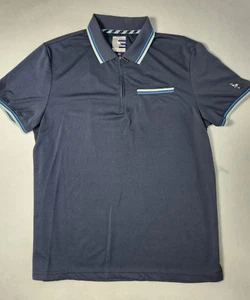 Camisa de golf Tailorbyrd para hombre mediana azul marino 1/4 cremallera deportiva manga corta polo - Imagen 1 de 7