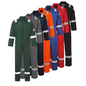 PORTWEST Flame Resistant Light Weight Anti-Static Coverall 280g FR28 - Picture 1 of 7