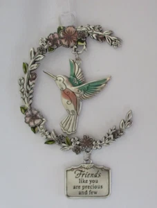 B2 Friends like you are precious few hummingbird GARDEN BLESSINGS Ornament Ganz - Picture 1 of 5
