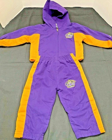 LSU Tigers Baby Fleece Lined Hoodie & Pants Full Zip Windsuit Sz 12mo Cover