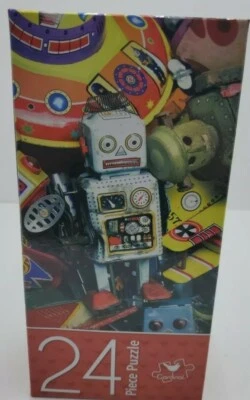 Cardinal Puzzle 24 Piezas Robot Juguetes Rojo Amarillo Púrpura Verde Blanco Negro Azul Nuevo Foto 1 de 4