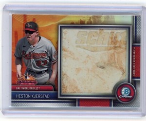 2023 BOWMAN CHROME HESTON KJERSTAD #AFLJ-HK GAME USED BASE RELIC 10/10