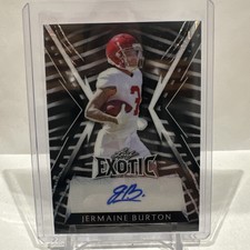 2023 Leaf Exotic Zebra Crystal 6/8 Jermaine Burton #BA-JB1 Auto