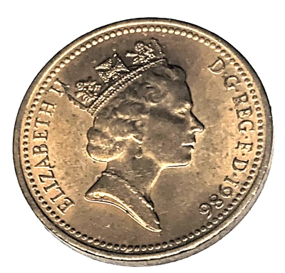 # C633 MONEDA DE GRAN BRETAÑA, UN CENTAVO 1986 Foto 1 de 2