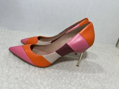 Zapatos de salón de cuero multicolor Kurt Geiger London tacón de aguja dorado para mujer talla 40” Foto 1 de 4