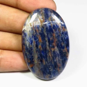 Sodalite Oval Smooth Cabochon 44x27 mm 67 Cts Natural Blue Sodalite Gems SL-105 - Picture 1 of 9