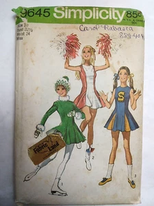 Cheerleader Dress Skater Costume Outfit 10 Simplicity 9645 Sewing Pattern VTG - Picture 1 of 7