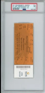 2011 Miami Dolphins TICKET New England Patriots Tom Brady Yards Record Henne PSA - Picture 1 of 5