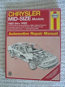 New Haynes Repair Manual for 1982-1995 Chrysler Mid-Size #25030 (1337) - Picture 1 of 3