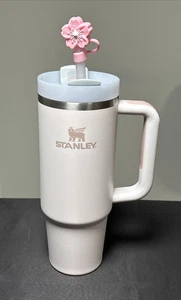 Stanley Quencher H2.0 FlowState Becher Becher mit Griff 30 Unzen Rose Rosa Strohhalm Top - Bild 1 von 14