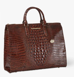 NWT Brahmin Pecan Melbourne Leather Large Tia Business Tote Bag Purse $385 - Picture 1 of 5