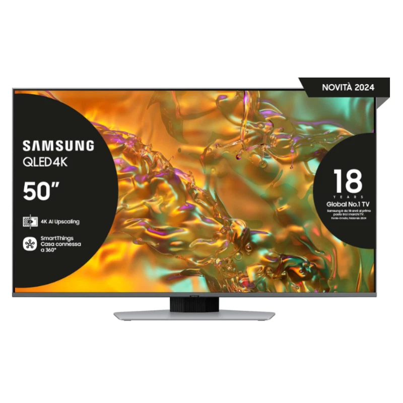 TV 50" SAMSUNG QE50Q80DAT QLED Q80D 4K ULTRA HD SMART WIFI HDMI USB SILVER NO 8K