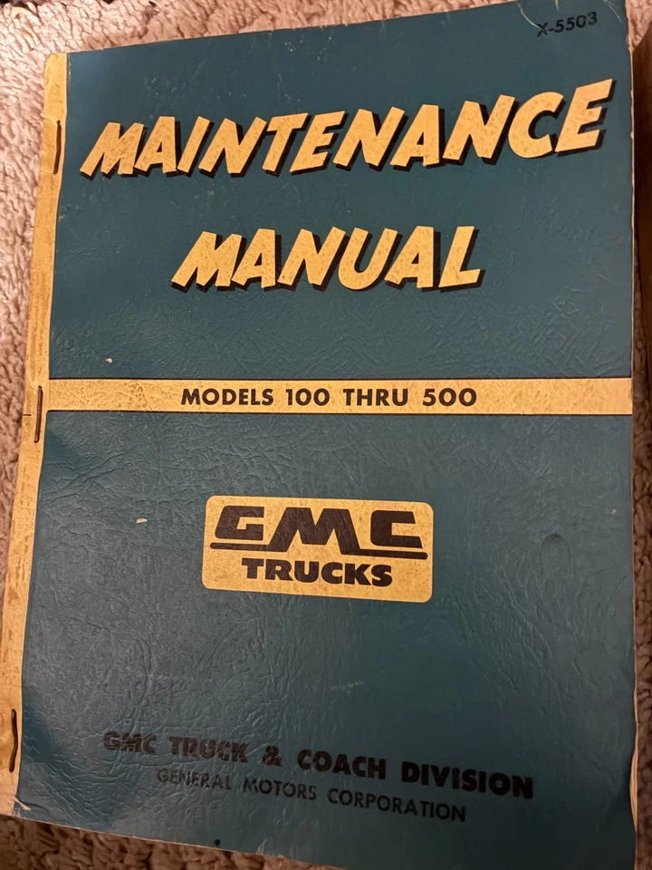 Manuale Di Servizio Per Camion 1955 GMC MODELLI 100 FINO A 500 OEM - Immagine 1 di 1