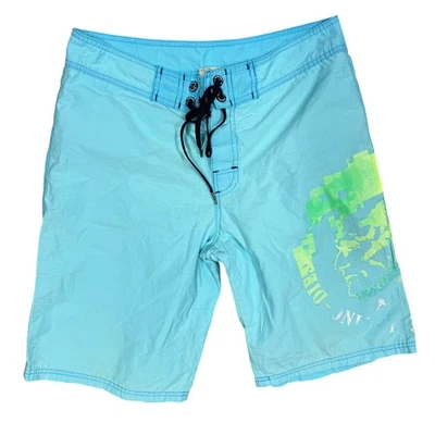 Bañador Diesel Azul Shorts Logo Pequeño 12" Entrepierna Foto 1 de 4