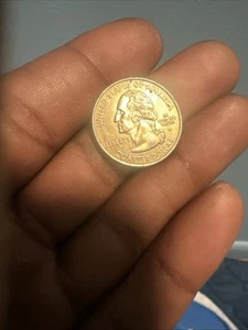Rare U.S. STATE QUARTERS GOLD COLORED COIN, MASSACHUSETTS 2000-P - Picture 1 of 7