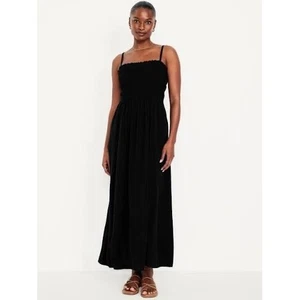 Old Navy Damen Maxikleid schwarz Leinenmischung ärmellos Größe L - Bild 1 von 5
