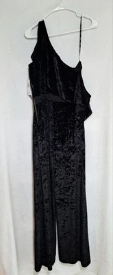 Nuevo Mono XOXO Mujer Junior Negro Terciopelo Talla Med Elastizado Nuevo con Etiquetas Pierna Ancha Foto 1 de 4