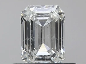 Untreated Loose Emerald 100% Natural GIA Certified Diamond I/I1 Clarity 0.41 Ct - Picture 1 of 5