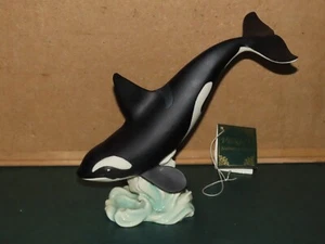 ORCA WAL PORZELLAN SKULPTUR ITALIEN SIGNIERT CHRISTIAN VENEDIG 1994 - Bild 1 von 7
