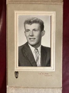 Vintage Desk Photo Class of 1960 Graduation Portrait By Cal R. Pane Hazelton, Pa - Picture 1 of 5