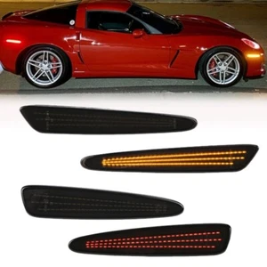 LED Side Marker Light Constant Amber&Red Side Lamp for Chevy Corvette C6 2005-13 - Picture 1 of 12