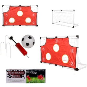 Fußballtor-Set komplett mit Fußball, Pumpe, Netz & Torwand, Maße ca. 119 x 71 cm - Bild 1 von 6