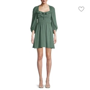 NEU Betsey Johnson Damen Rüschen Punkte Jacquard Mini Sommer Frühling Kleid Small - Bild 1 von 4