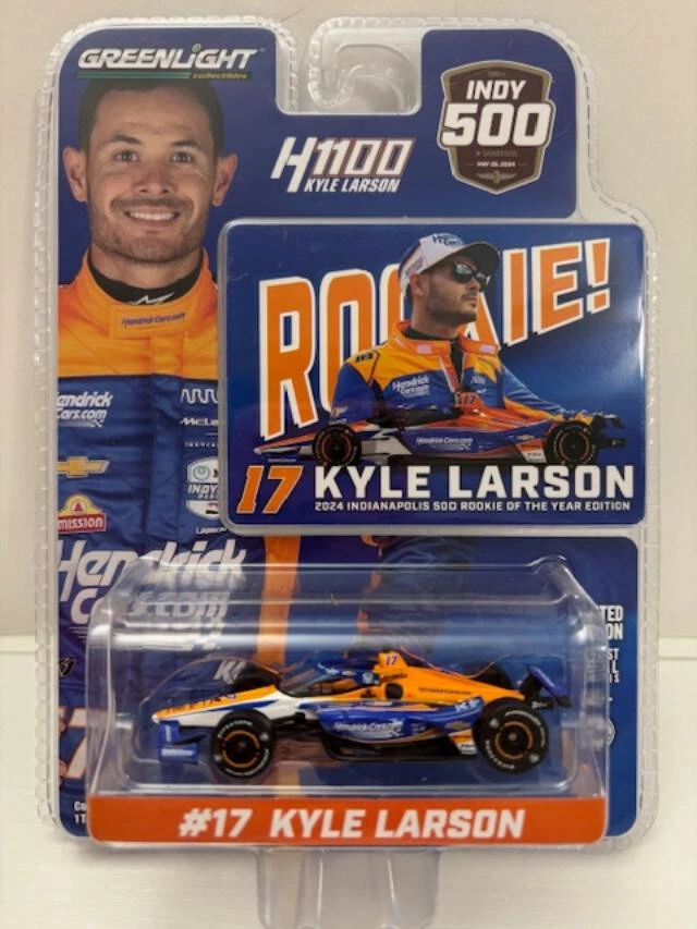 GREENLIGHT DIECAST 2024 KYLE LARSON #17 ROOKIE ARROW MCLAREN 1/64 INDY CAR - Image 1 of 2