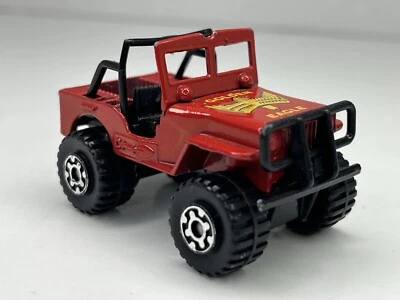 Vintage 1981 Matchbox 4X4 Jeep Golden Eagle Die Cast Car Red, Gold, & Black Car - Image 1 of 4