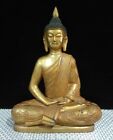 15.6" Old Tibet Bronze Gilt Thailand Ayutthaya Maitreya Buddha Statue Sculpture