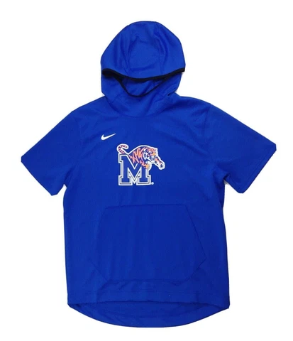 Nike Memphis Tigers Spotlight Short Sleeve Basketball Hoodie Men's L Blue DC2521 Cover