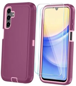 Samsung Galaxy A15 5G Case, 3-Layer Shockproof Phone Cover with HD WinRedPink - Picture 1 of 8